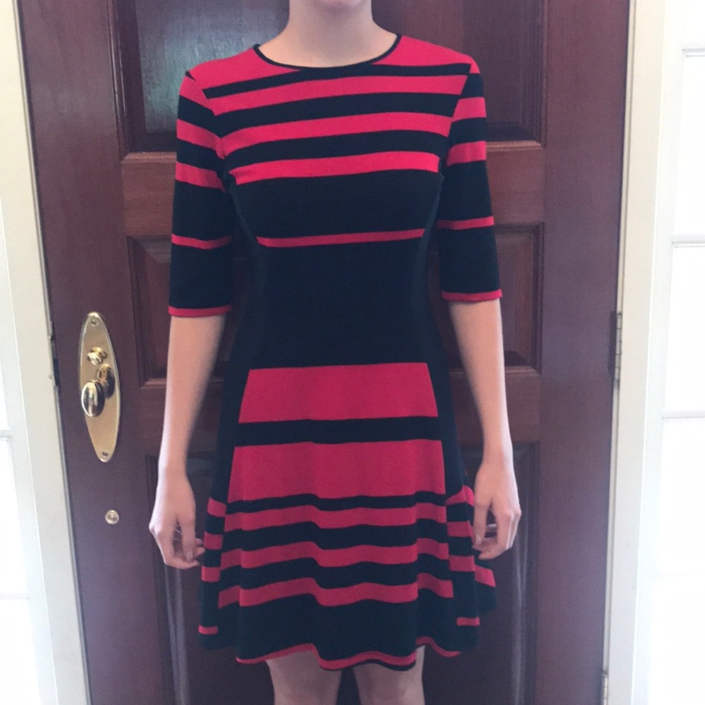 Red and Black Dress